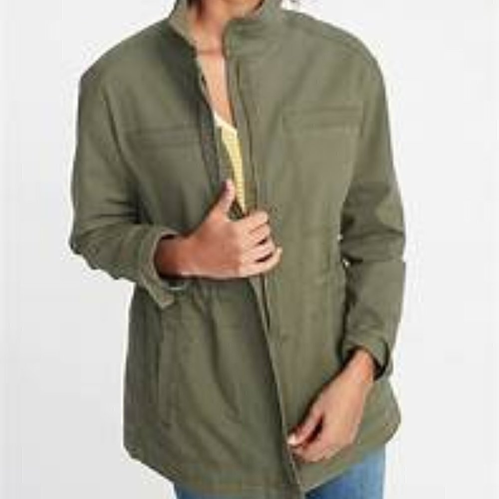 Old Navy Olive green Womens utility Outdoor field jacket Sz Med